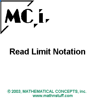 Limit Notation