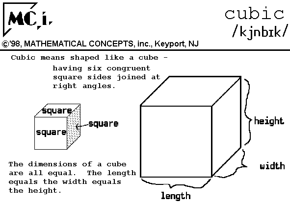 cube, cubic