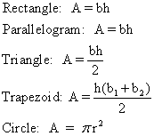 area formulas