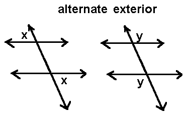 Parallel Lines Cut By A Transversal Corresponding Angles Anternate Interior Alternate Exterior